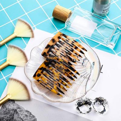 China For Home Use Acetate Comb Anti Acetic Acid Cellulose Hair Comb Static Wide Tooth Marble Tail Beard Mensdetangler Color Wholesale for sale