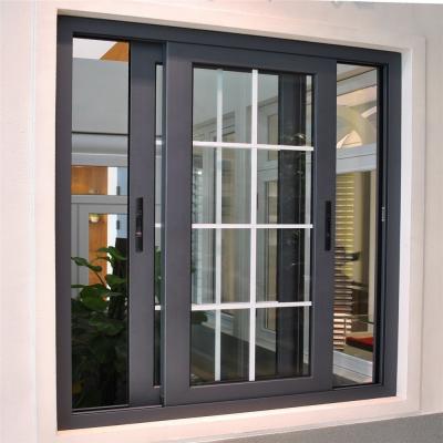 China Aluminum Window Screen Window Folding Door Black Wood Patterns Used Aluminum Windows for sale