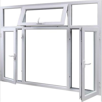 China Triple Folding Screen Champagne Color Aluminum Window Casement Window Used Aluminum Casement Windows for sale