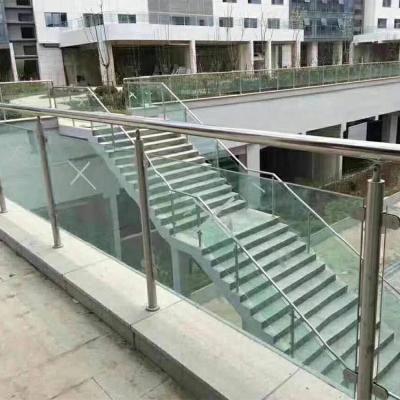 China Modern luxury stair railing/outdoor balcony metal stair railing outdoor stainless steel pipe handrail for sale