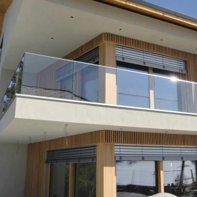 China Stainless Steel Railing Systems Modern Interior Glass Balustrade With Tempered Glass Balustrade for sale