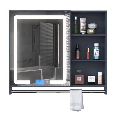 China Modern Hotel One Doors Storage Illuminated LED Lighted Bathroom Mirror Cabinet for sale