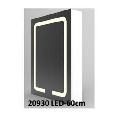 China Modern Hot Sale Rectangle Anti Fog LED Bathroom Mirror Cabinet Touch Screen Bath Led Light Mirrors for sale