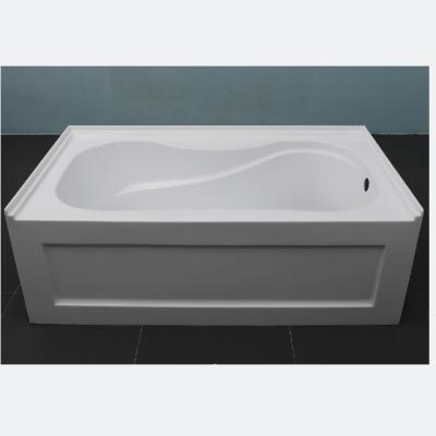 China Canada Rectangle Alcove White Single Freestanding Bathtub White North American Skirted Acrylic Soaking Front Tubs for sale