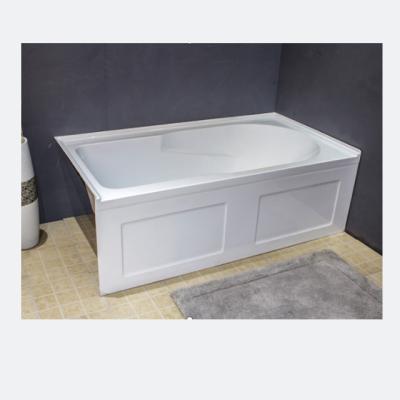 China White Rectangular Bathtub Alcove Drop-in Integral Freestanding Bathtub Apron White Rectangular Bathtub for sale