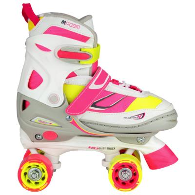 China Mesh Kids Adjustable Quad Roller Skates In Sports Shoes 4 Wheel Wholesale for sale