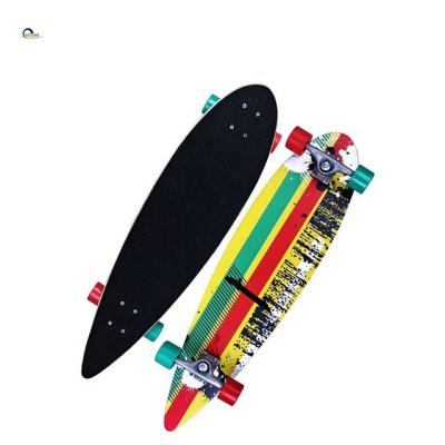 China Youth 4 Wheels Maple Leaf Wood High Quality Professional Sports Skateboard for sale