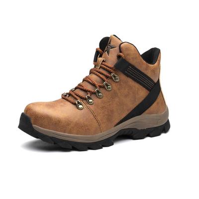 China 2021 Steel Toe Boots Men Industrial Fashion leather safety shoes stab proof midsole safety shoes boots manufacturer for sale