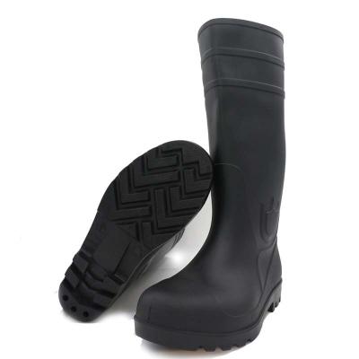 China Smash Proof Midsole PVC High Knee Protection Non-Slip Work Rain Boots Oil Resistant Anti-smash Puncture Men Water Safety Shoes for sale