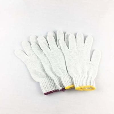 China Wholesale Breathable White Cotton Working Gloves Knitted Protective Hand Safety Gloves for sale