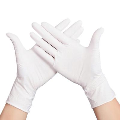 China Household Factory Disposable Synthetic Nitrile Gloves Powder Free White Household And Work Vinyl Blend Protective Gloves for sale