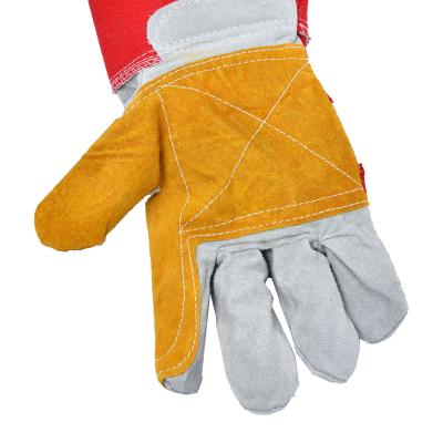 China Thickening Durable Practical Welding Gloves With Palm Added Anti-Cut Work Hand Gloves for sale