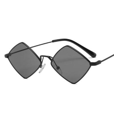 China New Rhombus Decoration Ocean Stylish Piece Personality Fashionable Metal Sunglasses for sale