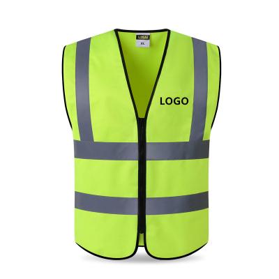 China Road Running Custom Reflective Coat Traffic Construction Logo High Visibility Warning Safety Vest for sale