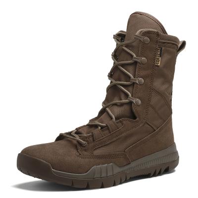 China Fashion Trend Black Non Slip Breathable Safety Hiking Shoes Military Strong Breathable Boots For Men for sale