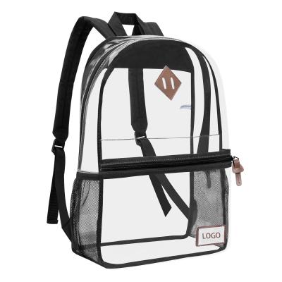 China Anti Theft PVC School Backpack Clear Transparent Bag for sale