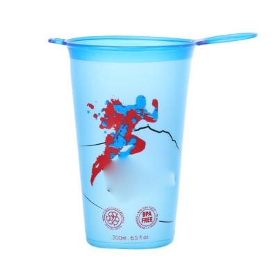 China BPA TPU 200Ml Soft Cup Lightweight Drinking Water Free Folding Outdoor Collapsible Cup for sale