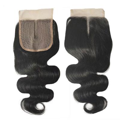 China Medium Lace Remy Closures And Frontals 8Inch Body Wave Brazilian Hair T-Part Hair Piece for sale