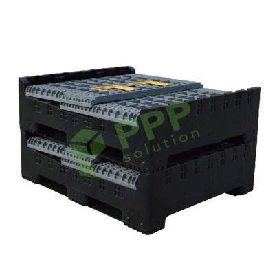 China 1200x1000x975 HDPE PP Pallet Sleeve Box Custom Logo 1000kgs Dynamic Load for sale