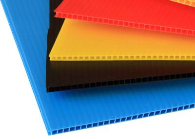 China Coroplast PP Hollow Sheet Corrugated Plastic Panels Flame Retardant for sale