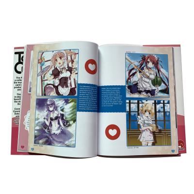 China custom printing hardcover book with envelope A4 japanese cartoon printing service for sale