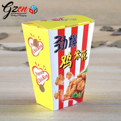 China Recyclable Customize Printing Food Packaging Packaging Fried Popcorn Chicken Paper Box for sale