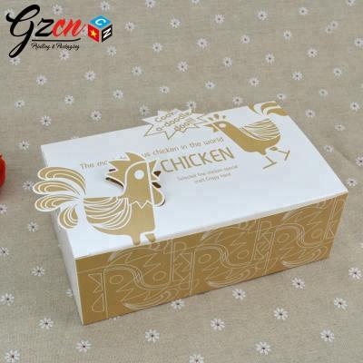 China Custom Shape Unique Special Design Recyclable Take Out For Roasting Fried Chicken Paper Box for sale