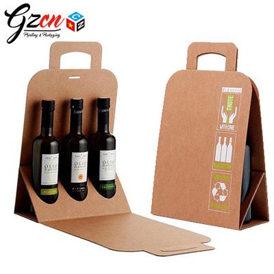 China Recyclable Custom Cheap Kraft Paper Carry Unique Paper Wine Bag for sale