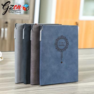 China Customized Printing A4/B5 Leather Cover With B5 Pen Luxury Notebook for sale