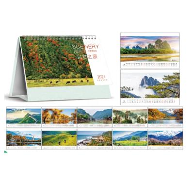 China Hot Selling 2021 Office Stand Up Desk Calendar With Advertisement Printing for sale