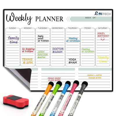 China Form Magnetic Weekly Monthly Dry Erase Calendar Planner For Fridge for sale