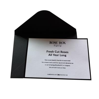 China Luxury Europe Factory Foil Logo Greeting Card With Envelope Packaging for sale