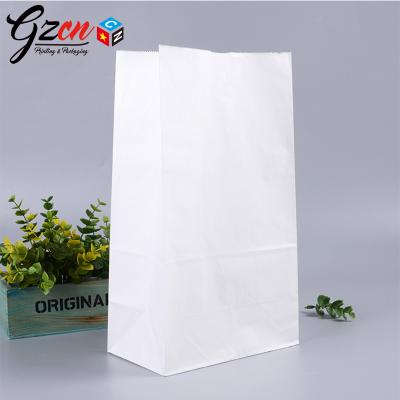 China Factory Price Recyclable Custom Greaseproof White Bread Packaging Food Grade Kraft Paper Bag for sale