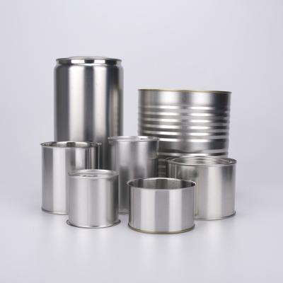 China Tin Cans For Food Packaging Small Food Grade Custom Metal Safe Box Stocked Empty Container Canning With Lid for sale