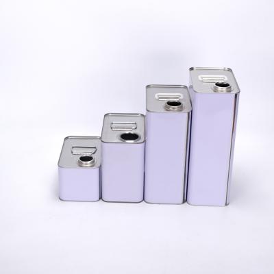 China Wholesale Empty Alcohol Curing Agent Oil Paint Glue Containers Air Tight Food Olive Oil Metal Square Safe Edible Cooking Tin Cans For Packaging Coconut Oil for sale