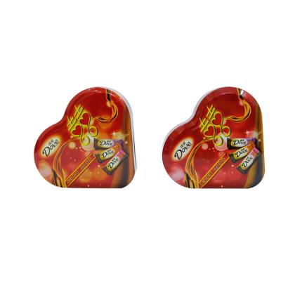 China Custom Promotional Christmas Heart Shape Chocolate Candy Stocked Fancy Food Gift Jars Custom Storage for sale