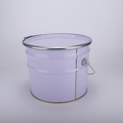 China 10L Stocked 15 Dirt Round Metal Cans Painted Bucket for sale