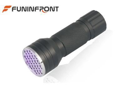 China Black Housing Aluminum Alloy 395NM - 410NM LED UV Flashlight MINI Size for 3*AAA for sale