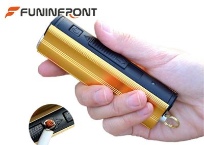 China Micro USB Charge LED Flashlight with Cigarette Lighter, Ultra Bright LED Torch for sale