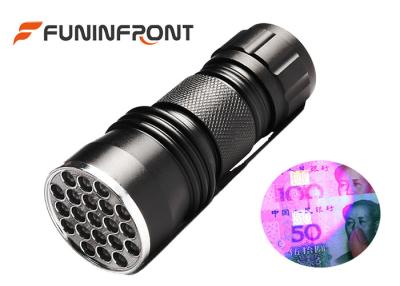 China 21 leds 395NM LED UV Flashlight Using aaa Battery for Currency Detecting for sale