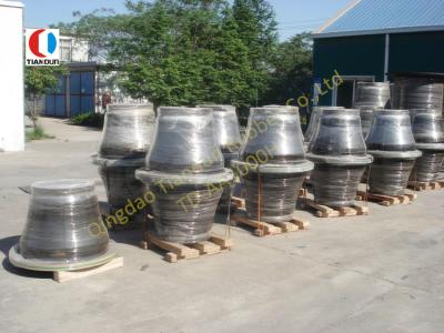 China Dock / Port Black Boat Fenders For Container Terminal , 1000H Cone Type for sale