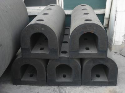 China Moulded D Section Rubber Fender , Natural Rubber Marine Rubber Fender for sale