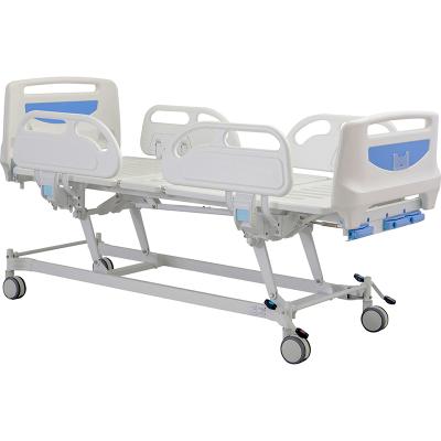 China High Quality Three Functional Plastic Manual Hospital Bed with Angle Indicator for sale