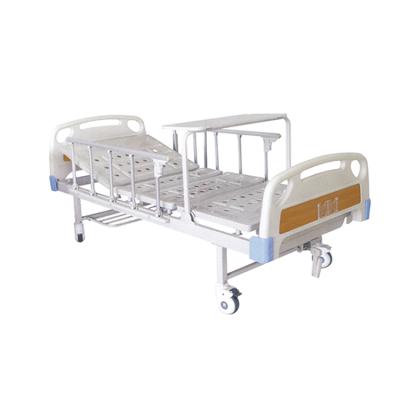 China ICU Adjustable Medical Room Furniture 1 Crank Manual Hospital Bed for sale