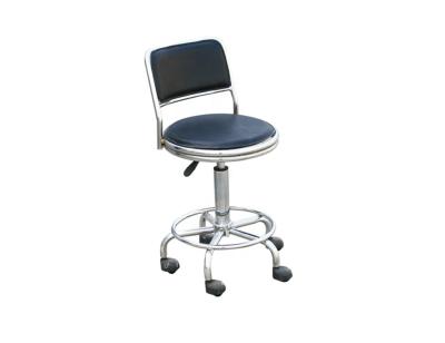 China Carbon Steel Mobile Nurse Stool With Back Cushion Comfortable Hospital Chair for sale