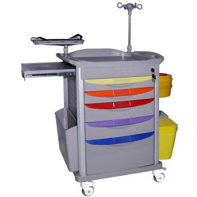 China Modern Drawer Medical Mobile Trolley Crash Transport Treatment Hospital Emergency Patient Trolley For Sale for sale