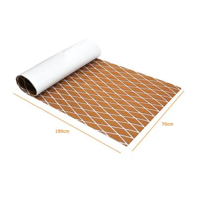 China 2022 EVA Foam Faux Teak Sheet Waterproof Yacht Yacht Synthetic Teak Decking For Marine Flooring for sale