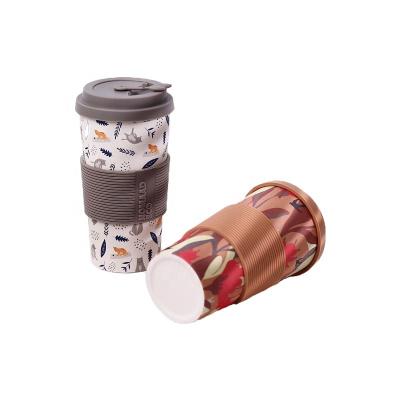 China 500ml Sustainable High Quality Wholesale Bamboo Fiber Home And Office Drinking Reusable Coffee Mug for sale