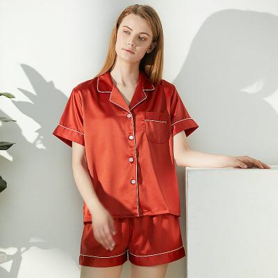 China New Design Satin Pajamas Women's Short Length Shorts Pajamas QUICK DRY Custom Bathing Suits for sale