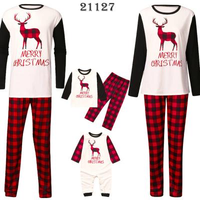 China QUICK DRY Rayon Cotton Pajamas Pajamas Suit For Adult Christmas Family Pajamas Set for sale